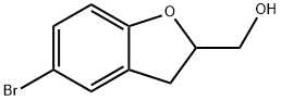 (5-ブロモ-2,3-ジヒドロ-1-ベンゾフラン-2-イル)メタノール 化学構造式