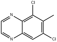 5,7-ジクロロ-6-メチルキノキサリン 化学構造式