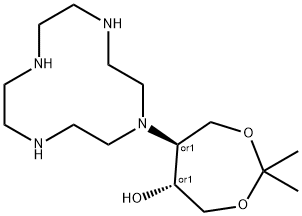 (5R,6S)-2,2-DiMethyl-6-(1,4,7,10-tetraazacyclododec-1-yl)-1,3-dioxepan-5-ol Structure