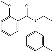 N-エチル-2-メトキシ-N-(3-メチルフェニル)ベンズアミド 化学構造式