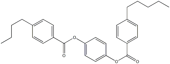 4-Butylbenzoic acid 4-[(4-pentylbenzoyl)oxy]phenyl ester 化学構造式