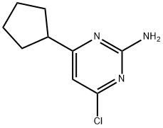 4-chloro-6-cyclopentylpyrimidin-2-amine 化学構造式