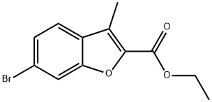 Ethyl 6-broMo-3-Methylbenzofuran-2-carboxylate 化学構造式