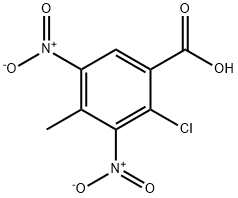 2-氯-4-甲基-3,5-二硝基苯甲酸 结构式