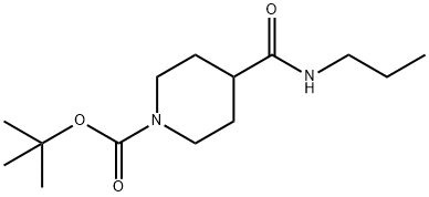 4-(プロピルカルバモイル)ピペリジン-1-カルボン酸TERT-ブチル 化学構造式