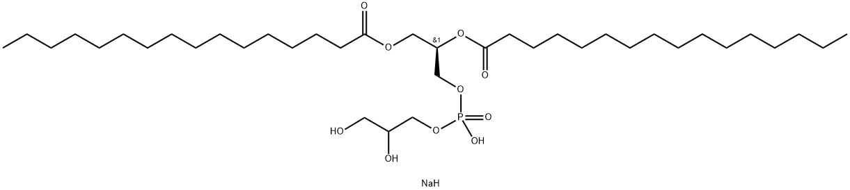 1,2‐ジパルミトイル‐SN‐グリセロ‐3‐ホスホリルグリセロールナトリウム塩 化学構造式