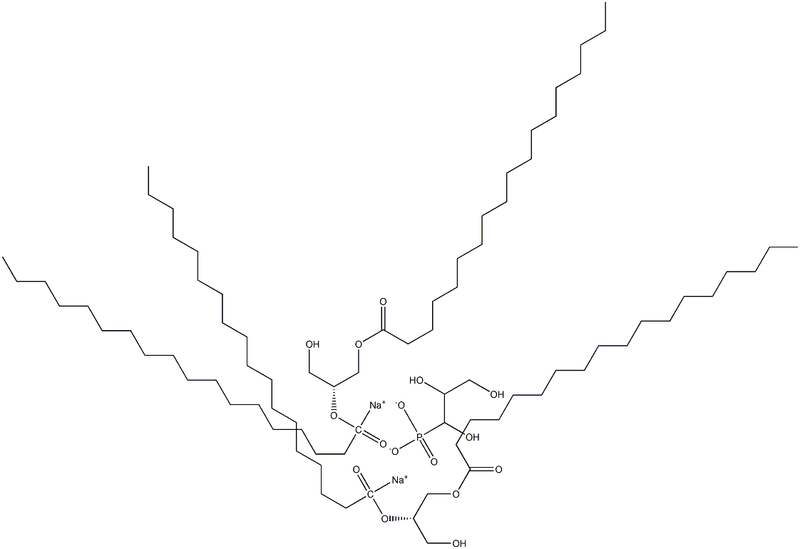 二硬脂酰磷脂酰甘油 钠盐, 200880-42-8, 结构式