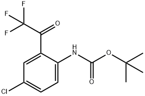 N-tert-Butoxycarbonyl-4-chloro-2-trifluoroacetylaniline 结构式