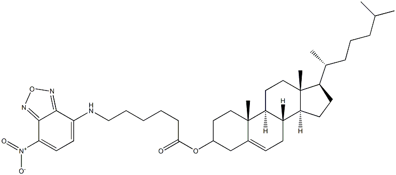 5-CHOLESTEN-3-OL 6-[(7-NITRO-2-1,3-BENZOXADIAZOL-4-YL)AMINO]CAPROATE;NBD-6 CHOLESTEROL,201731-19-3,结构式