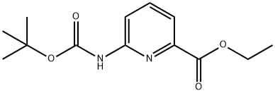 Ethyl 6-((tert-butoxycarbonyl)aMino)picolinate Structure