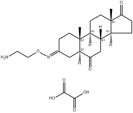(5ALPHA)-雄甾烷-3,6,17-三酮 3-[O-(2-氨基乙基)肟]草酸盐 结构式