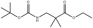 3-{[(TERT-ブチルトキシ)カルボニル]アミノ}-2,2-ジメチルプロパン酸エチル 化学構造式
