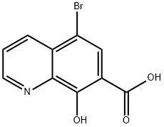 5-溴-8-羟基喹啉-7-羧酸, 205040-59-1, 结构式