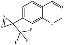 2-甲氧基-4-[3-(三氟甲基)-3H-双吖丙啶-3-基]苯甲醛 结构式
