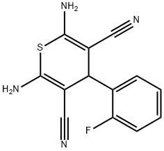 2,6-DiaMino-4-(2-fluorophenyl)-4H-thiopyran-3,5-dicarbonitrile,208254-22-2,结构式