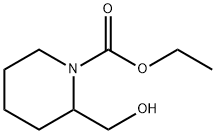 2-(羟基甲基)-1-哌啶羧酸乙酯 结构式