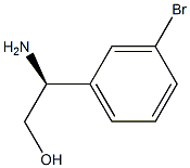 (S)-2-氨基-2-(3-溴苯基)乙醇 结构式
