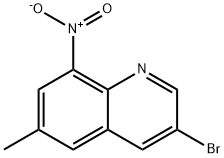 3-溴-6-甲基-8-硝基喹啉 结构式