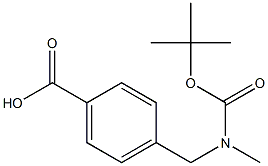 4-(((TERT-ブチルトキシカルボニル)(メチル)アミノ)メチル)安息香酸 化学構造式