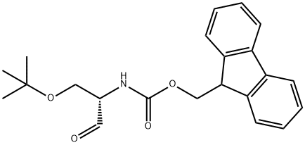 [(1S)-2-叔丁氧基-1-甲酰基乙基]氨基甲酸芴甲基酯 结构式