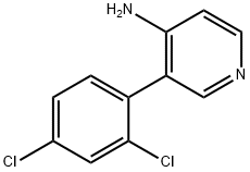 3-(2,4-二氯苯基)吡啶-4-胺, 212139-04-3, 结构式