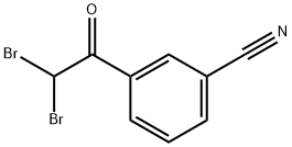 3-(2,2-二溴乙酰基)苄腈 结构式