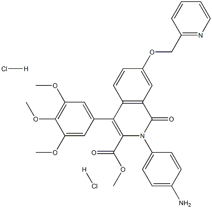 2-(4-AMinophenyl)-1,2-dihydro-1-oxo-7-(2-pyridinylMethoxy)-4-(3,4,5-triMethoxyphenyl)-3-isoquinolinecarboxylic Acid Methyl Ester Dihydrochloride Structure