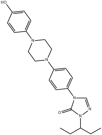 3H-1,2,4-Triazol-3-one, 2-(1-ethylpropyl)-2,4-dihydro-4-[4-[4-(4-hydroxyphenyl)-1-piperazinyl]phenyl]- Struktur