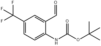 (2-甲酰基-4-(三氟甲基)苯基)氨基甲酸叔丁酯,212696-38-3,结构式