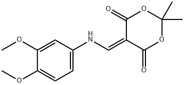 1,3-Dioxane-4,6-dione, 5-[[(3,4-diMethoxyphenyl)aMino]Methylene]-2,2-diMethyl- Structure