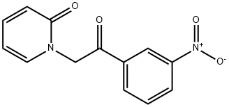 1-(2-(3-Nitrophenyl)-2-oxoethyl)pyridin-2(1H)-one 化学構造式