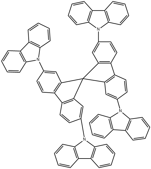 Spiro-CBP , 2,2',7,7'-Tetrakis(carbazol-9-yl)-9,9'-spiro-biflu Struktur