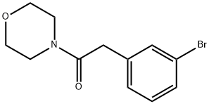 2-(3-broMophenyl)-1-Morpholinoethanone Struktur