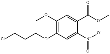 Methyl 4-(3-chloropropoxy)-5-Methoxy-2-nitrobenzoate Struktur