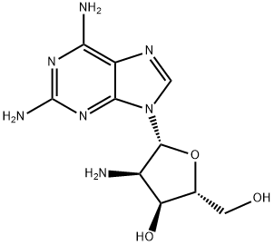 2, 2''-DIAMINO-2''-DEOXYADENOSINE (2''-AMINO-2''-DEOXY-2, 6-DIAMINOPURINERIBOSIDE) 化学構造式