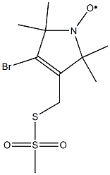 4 - 溴-(1 - 氧基-2,2,5,5 - 四甲基-3 - 吡咯啉-3 - 甲基)甲烷硫代磺酸盐 结构式
