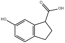 6-羟基-2,3-二氢-1H-茚-1-羧酸, 216582-47-7, 结构式