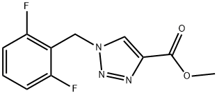 1-(2,6-ジフルオロベンジル)-1H-1,2,3-トリアゾール-4-カルボン酸メチル 化学構造式