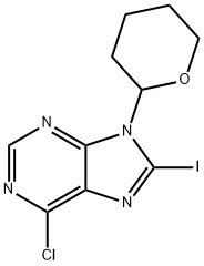 6-Chloro-8-iodo-9-(tetrahydro-pyran-2-yl)-9H-purine,218431-10-8,结构式