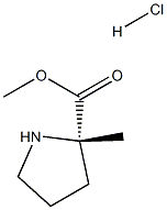 2-メチル-L-プロリン酸メチル塩酸塩 化学構造式