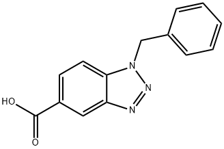 1-ベンジル-1,2,3-ベンゾトリアゾール-5-カルボン酸 化学構造式