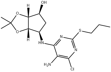 (3aR,4S,6R,6aS)-6-[[5-Amino-6-chloro-2-(propylthio)-4-pyrimidinyl]amino]tetrahydro-2,2-dimethyl-4H-cyclopenta-1,3-dioxol-4-ol|(3AR,4S,6R,6AS)-6-[[5-氨基-6-氯-2-(丙硫基)-4-嘧啶基]氨基]四氢-2,2-二甲基-4H-环戊烯并-1,3-二恶茂-4-醇