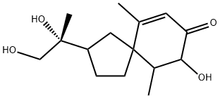 3,11,12-Trihydroxyspirovetiv-1(10)-en-2-one 化学構造式