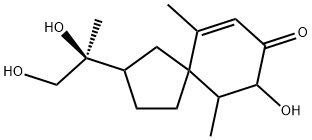 3,11,12-トリヒドロキシ-spirovetiv-1(10)-エン-2-オン 化学構造式