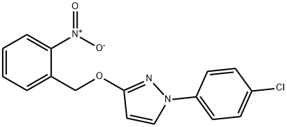 1-(4-Chlorophenyl)-3-[(2-nitrophenyl)methoxy]-1H-pyrazole Struktur