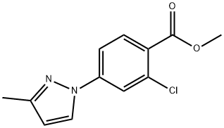 Methyl 2-chloro-4-(3-Methyl-1H-pyrazol-1-yl)benzoate Structure