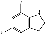 5-溴-7-氯吲哚啉 结构式