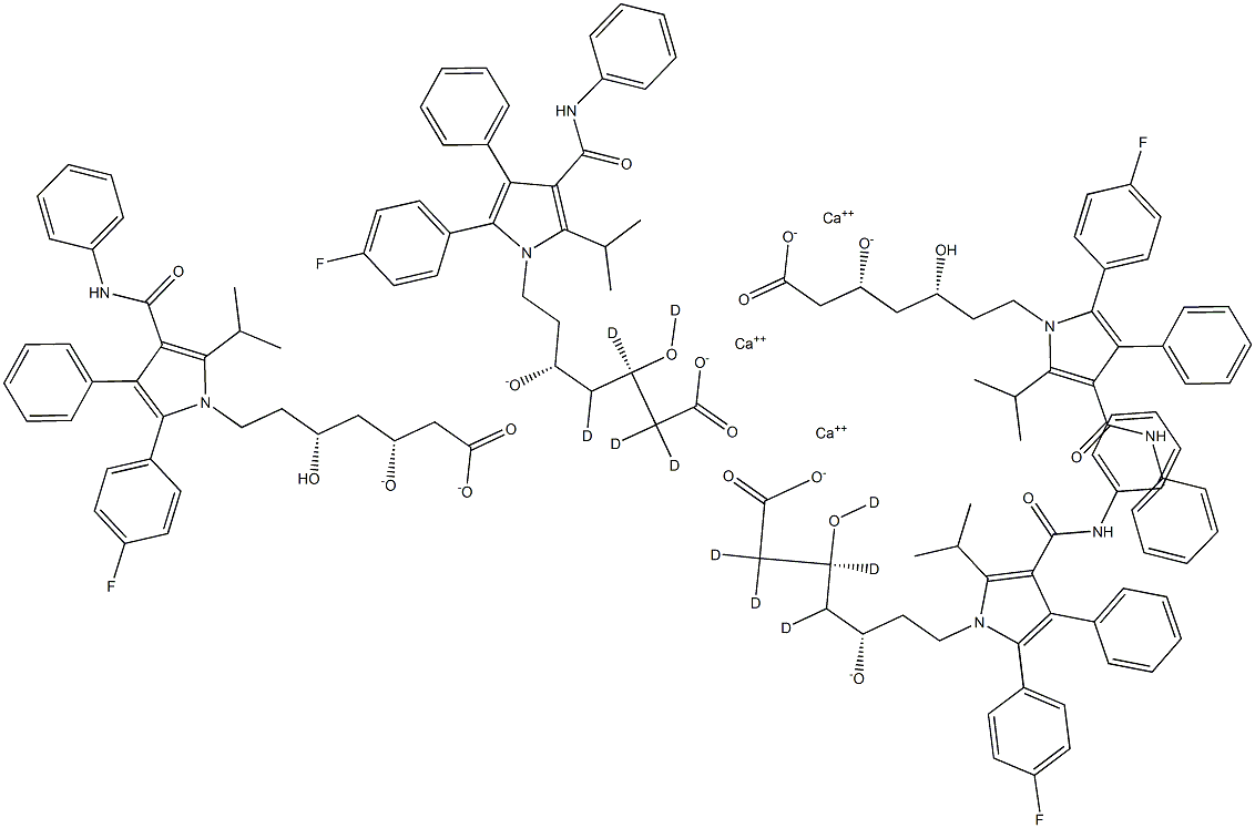 di(Atorvastatin-d5) CalciuM Salt Structure