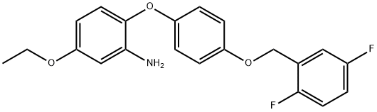 2-[4-[(2,5-二氟苯基)甲氧基]苯氧基]-5-乙氧基苯胺, 223104-29-8, 结构式