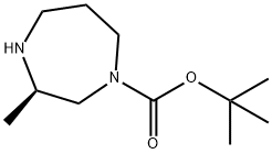 (3R)-Hexahydro-3-methyl-1H-1,4-diazepine-1-carboxylic acid tert-butyl ester Structure